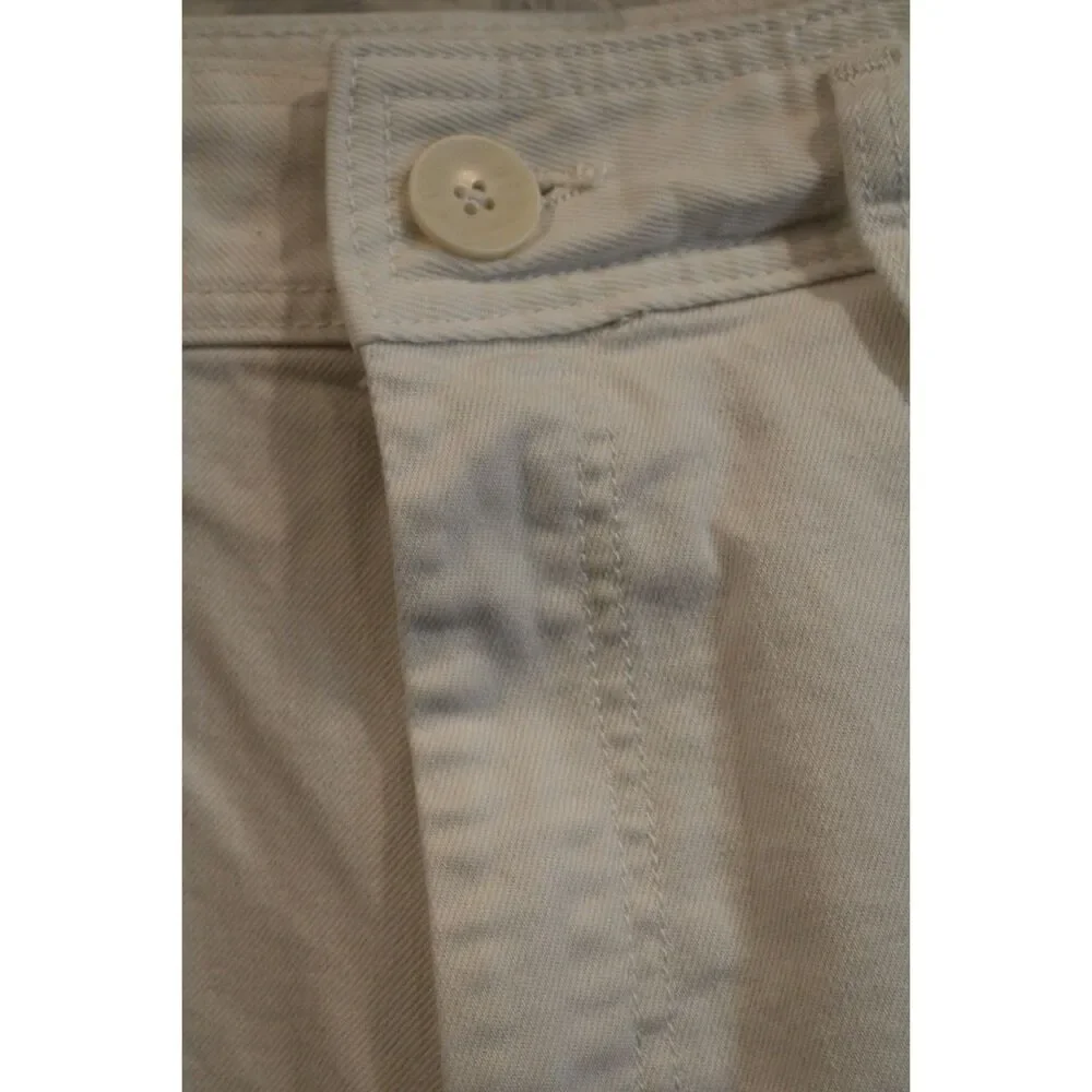 Zara marine straight raw hem white jeans size 8 - Picture 2 of 6